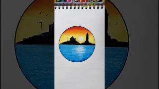 Kanyakumari Beach Drawing @sreebaviart #kanyakumari #drawing #shorts