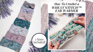 Wheat Stitch™ Crochet Earwarmer | Beginner-Friendly & Cozy
