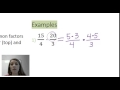 1: Simplifying, Multiplying, and Dividing Fractions