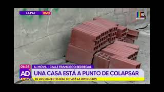 Una casa está apunto de colapsar