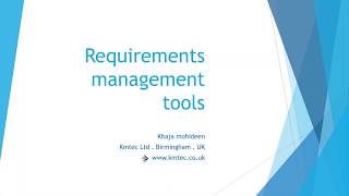 Tools for Requirements management