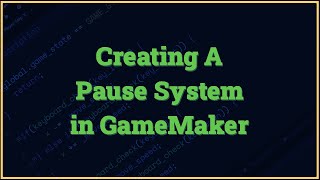 Creating a Pause System in GameMaker