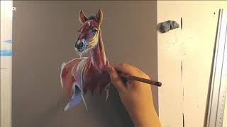 Toiveen Tuiverrus - a Finnhorse foal in pastels