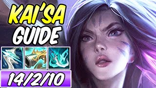 HOW TO PLAY KAI'SA ADC S+ DIAMOND GUIDE + TIPS | Best Build & Runes S11 FULL CRIT -League of Legends