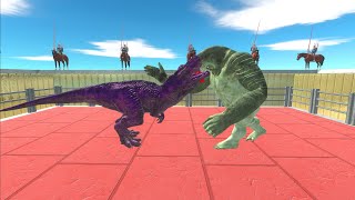Violet T- Rex Great war Goro The Giant -Animal Revolt Battle Simulator