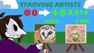 HOW I GOT 3000+ FREE ROBUX Selling Art!!! (ROBLOX Starving Artists)