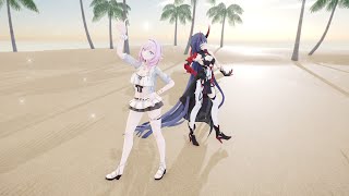 【MMD】『summertime』エリシア 愛莉希雅 Elysia 雷电·芽衣 雷電·芽衣 Raiden·Mei【崩壊3rd / 崩壞3rd / Honkai Impact 3】2160p 4K