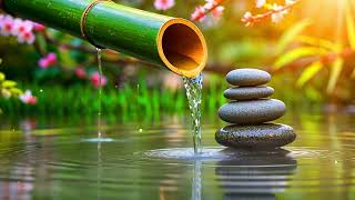 Bamboo Water Fountain Sounds - Relax Piano Music, Sleep Music, Study, Stress Relief, Calm Music