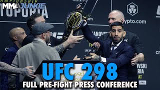UFC 298 Full Pre Fight Press Conference: Ilia Topuria Snatches Old Man Alexander Volkanovski's Belt