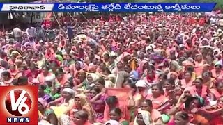 GHMC Employees Strike at Indira Park | Sixth Day of Strike | Hyderabad - V6 News