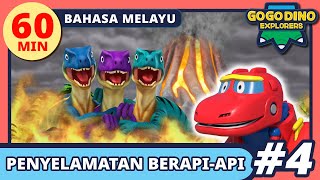 【GOGODINO】🔥Penyelamatan Berapi-api!🔥 KOMPILASI Part 4 | Bahasa Melayu | Kartun Anak | Dinosaurus