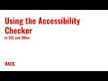 Using Accessibility Checkers