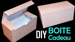 DIY Boite Cadeau en papier - Comment faire une boite rectangulaire