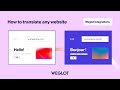 Weglot General Integration Guide: How to translate any website with Weglot - 2024