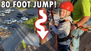 Michael Free Fall Jumps off a 80 FOOT TOWER!!!