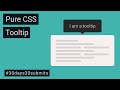 Simple CSS Tooltip | Basic Tooltip | Infotip | Hint