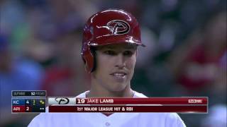 KC@ARI: Lamb collects first RBI single in MLB debut