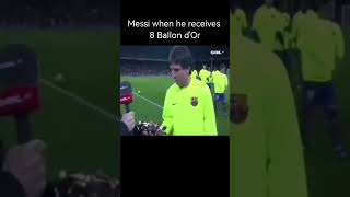 lionel Messi after wins  the ballon d'or 😂😂 #shorts #memes