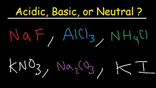 Acidic Basic and Neutral Salts - Compounds