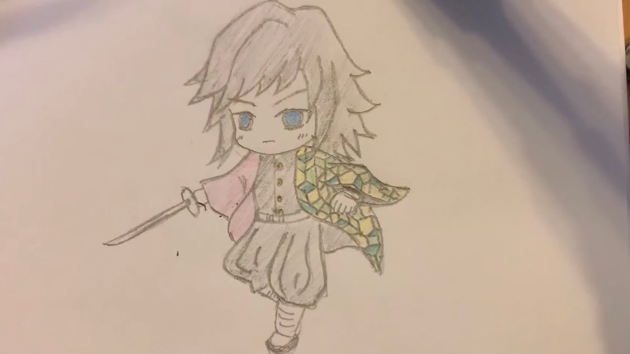 How To Draw Giyuu Tomioka Easy | Demon Slayer Tiktok - YouTube