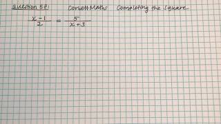 Completing the Square - CorbettMaths 5f