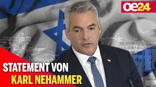 Kanzler Nehammer verurteilt Angriffe auf Israel