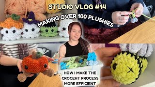 Studio Vlog #14 | Finishing Over 100 Crochet WIPs for my Next Market | Jj Crochets