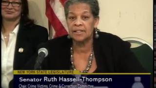 NYS Senate Crime, Victims \u0026 Judiciary  Public Hearing - Senator Ruth Hassell-Thompson