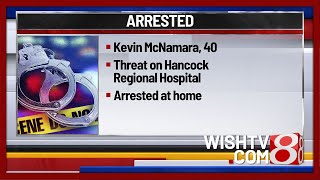 Man arrested for hospital shooting threat in Hancock County, Indiana