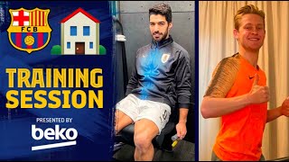 How the Barça players are staying in shape at home