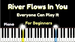 River Flows İn You - Yiruma - Easy Piano Tutorial (One Hand)