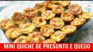 Mini quiche de presunto e queijo - Cozinha da Nay