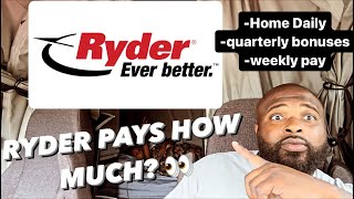 Ryder Truck Drivers make BANK!! | Home Daily | Free Hotels | Per Diem 🤯 💵