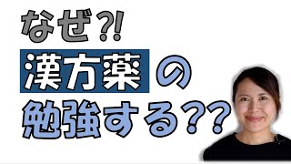 薬膳の勉強でなぜ漢方薬を勉強するの？ 中医学 ＃034