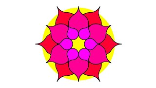 Simple Python Turtle Graphic and Code: Simple Mandala 1