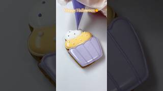 ハロウィンおばけカップケーキをクッキーで作ってみたよ！ #halloween #pumpkin #happyhalloween #アイシングクッキー #手作りお菓子 #shorts #クッキー