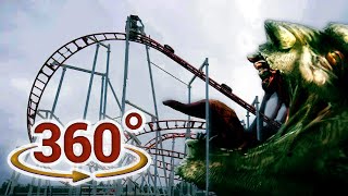 360 / VR Halloween Horror Roller Coaster Monster Video