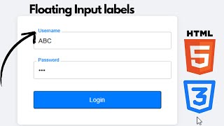 Floating Input Labels using HTML and CSS
