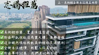 （已售出）志騰推薦～正·美術館全新未住精品兩房