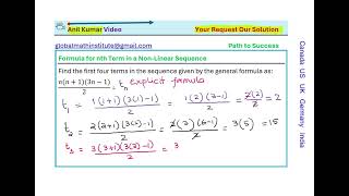 How to Use Explicit Formula to Generate Terms in Non Linear Sequence