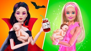 12 DIY Baby Doll Hacks and Crafts / Vampire Mom vs Glamour Mom