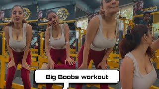 Anveshi Jain ll Workout video ll Big Boobs