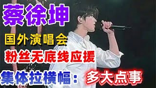 蔡徐坤国外演唱会惹争议，粉丝无底线应援，集体拉横幅：多大点事