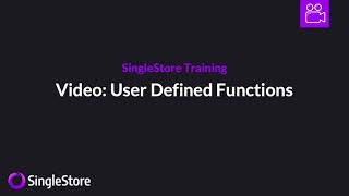 Procedural SQL (Part 3 of 6, User Defined Functions)