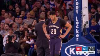 Kyle O'Quinn HARD FOUL on Anthony Davis [SCARY FALL] | O'Quinn Ejected | Knicks vs Pelicans