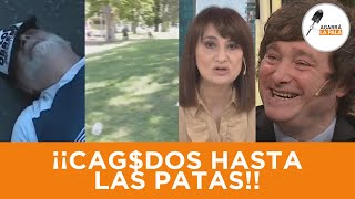 LOS PIQUETEROS DIERON UN DISCURSO GOLPISTA Y HUYERON CAG$DOS HASTA LAS PATAS DEL PIQUETE