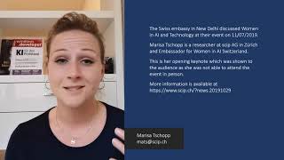 Women in AI and Technology - Keynote for Swiss Embassy in Neu Delhi