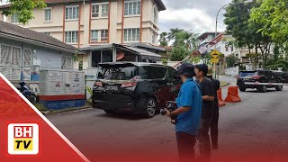 Kenderaan dengan plat kenderaan Sabah pula tiba di kediaman Muhyiddin