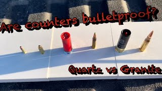 Are Counters Bulletproof??? (QUARTZ vs GRANITE) *surprised*