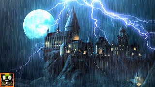 Thunderstorm Sounds at Hogwarts | Rain, Thunder and Lightning Strike Sound Effects to Sleep, Relax